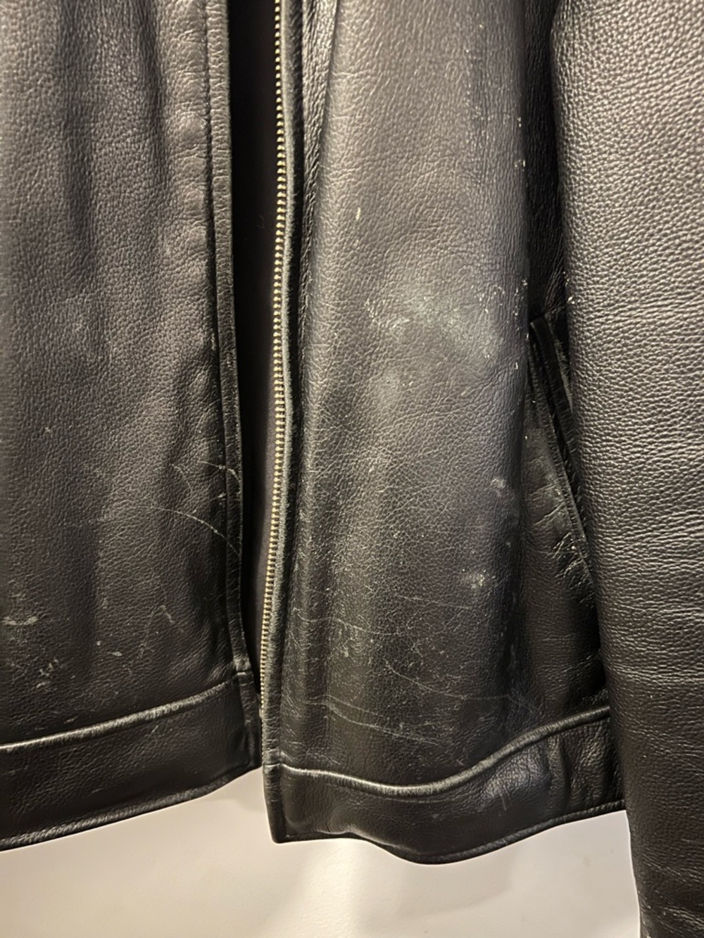 Wilsons Leather Black Men's Bomber Jacket with Stand Collar - Picture 3 of 4
